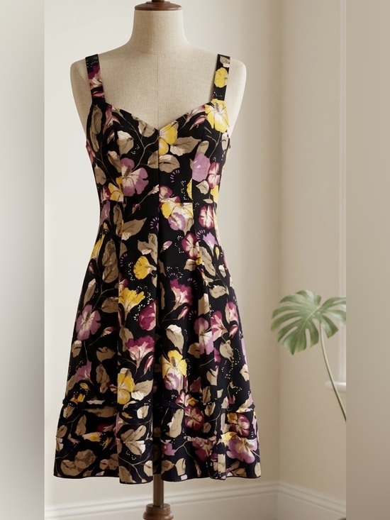 Free People Dresses & Skirts - Free People| Pretty Autumn Floral Slip Dress in Purple/Yellow/Olive Sz XS